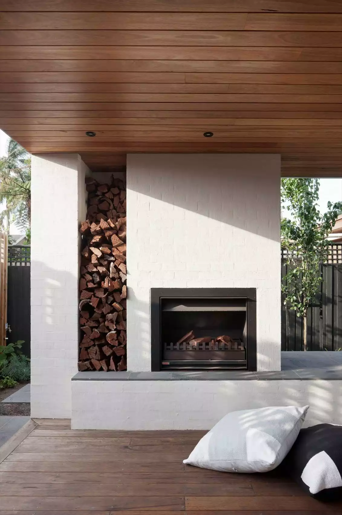 Bower Architecture Renovate a Private Home in Caulfield with log storage