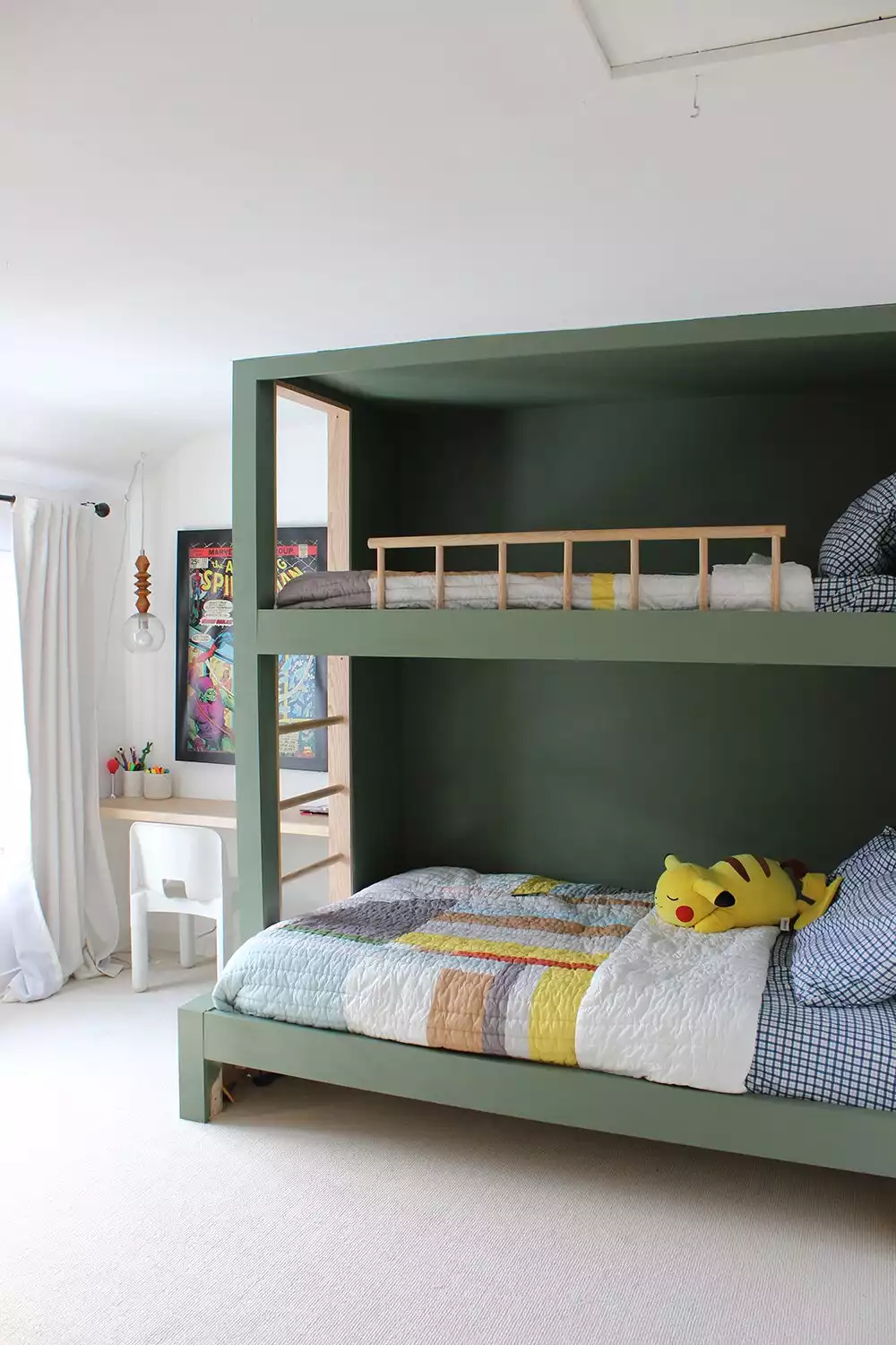 Built-In Bunk Beds with Desk