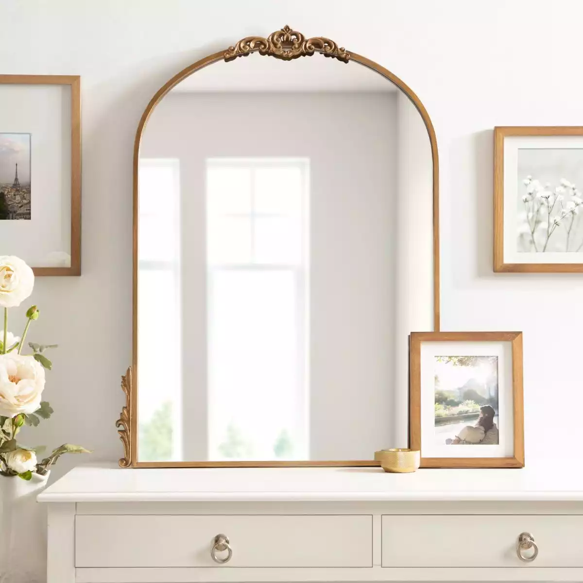 Christany Arch Metal Wall Mirror