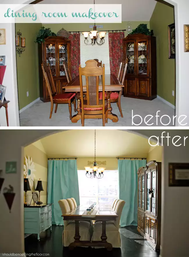 Clean dining room makeover