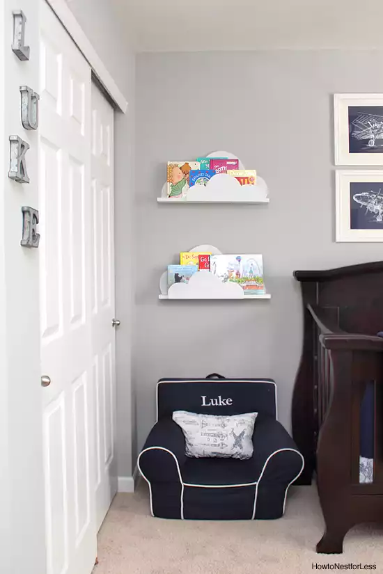 Adorable cloud shelves made from scratch