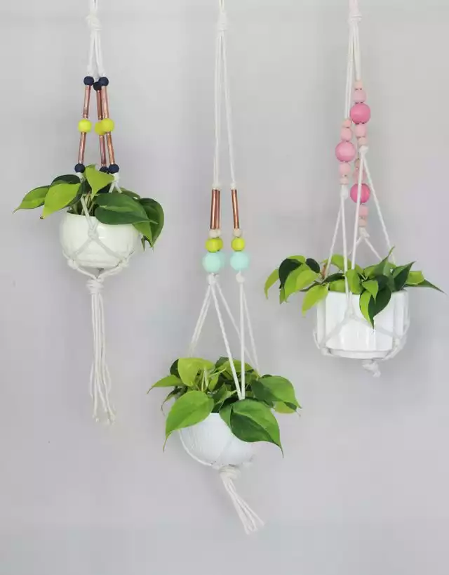 Colorful copper pipe hanging