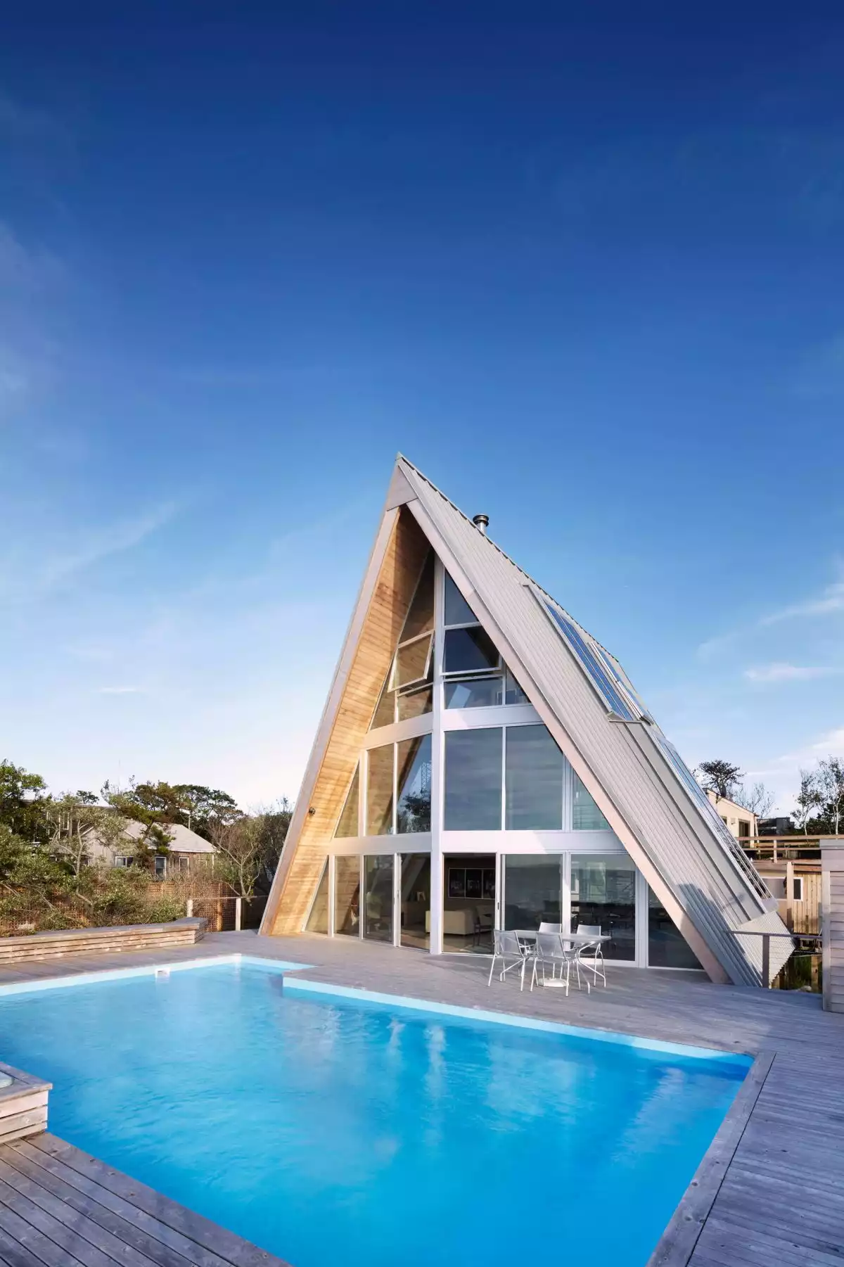 Contemporary A-Frame Glass House