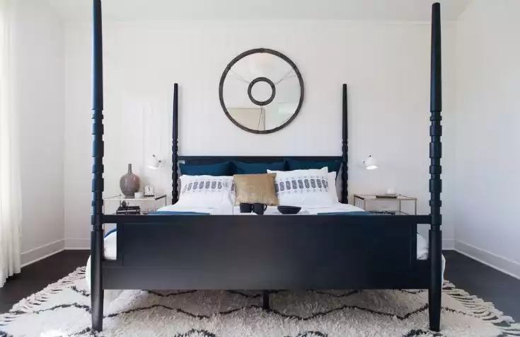 Cool masculine black bedroom