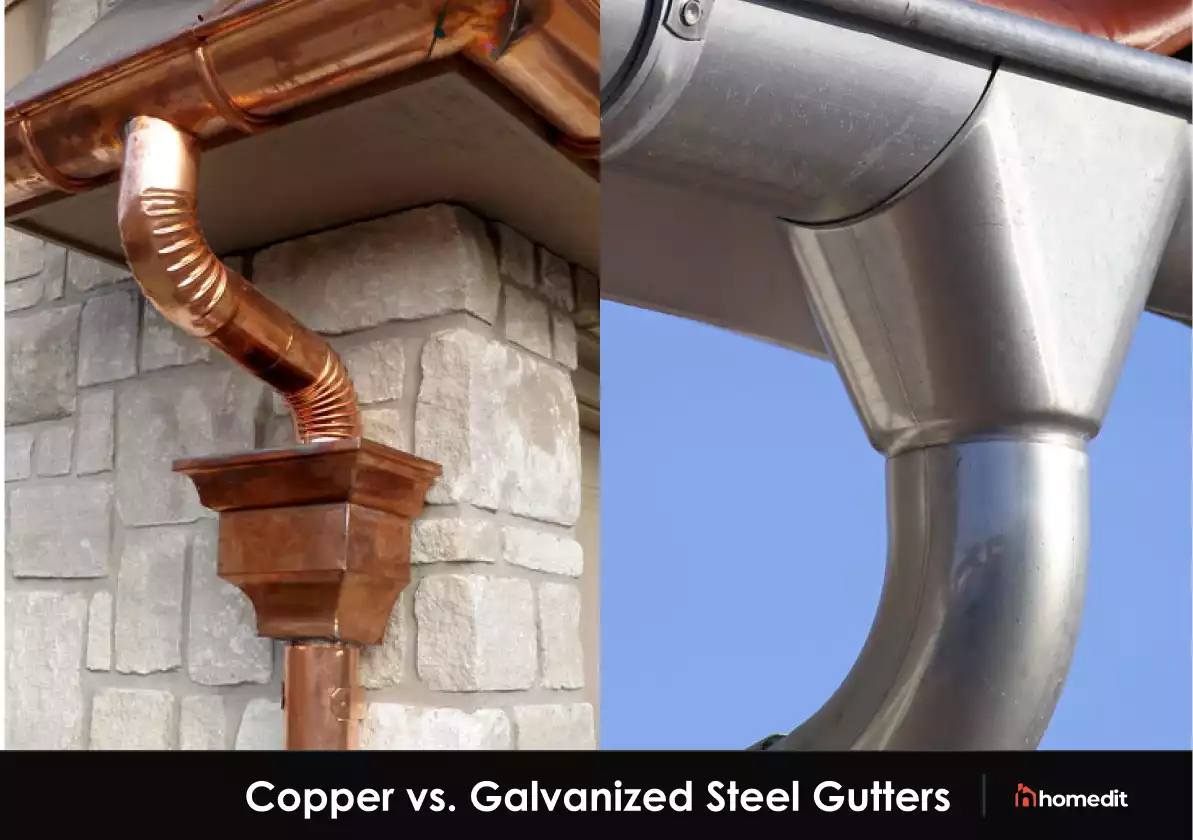 Copper vs. Galvanized Steel Gutters