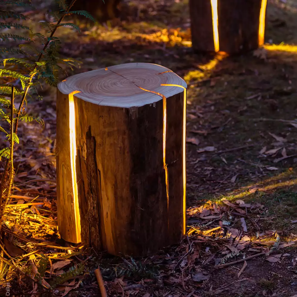 Cracked Log Lamps by Duncan Meerding