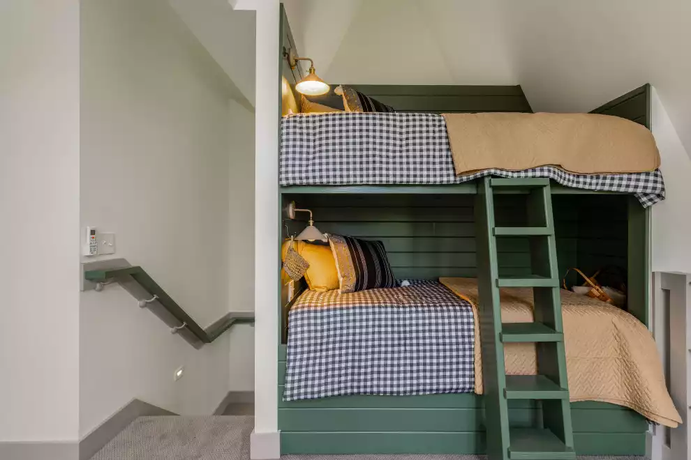 Create Extra Sleeping Space in an A-Frame with Bunk Beds