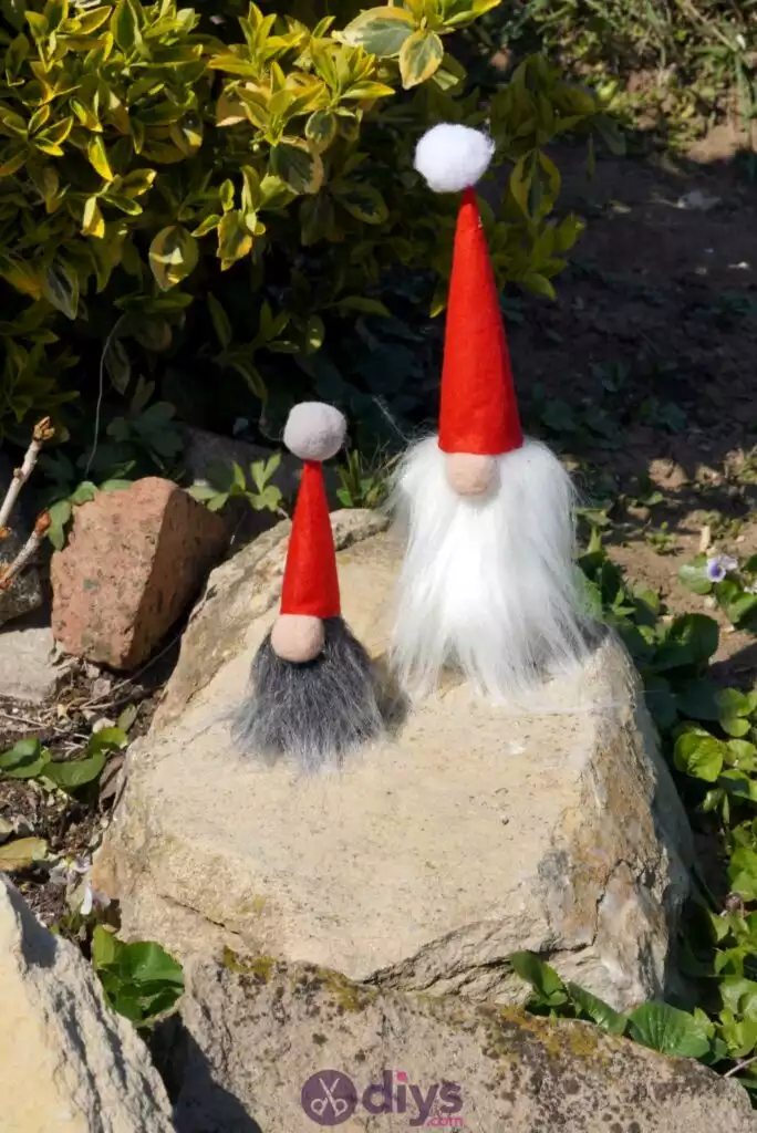 Adorable garden gnomes with fluffy beards