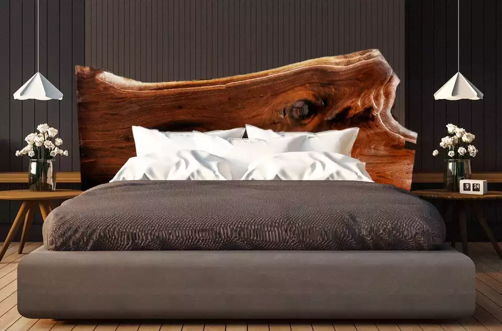 Custom live edge headboard design