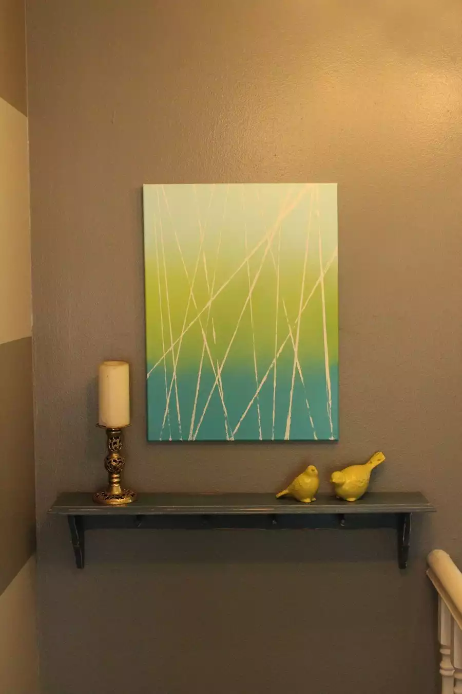 DIY Abstract Art touch of color