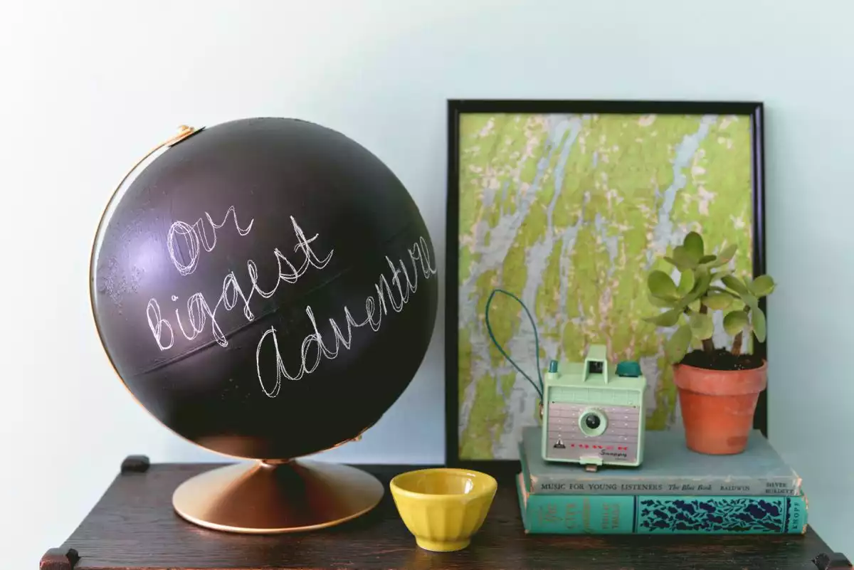 DIY Chalkboard Globe