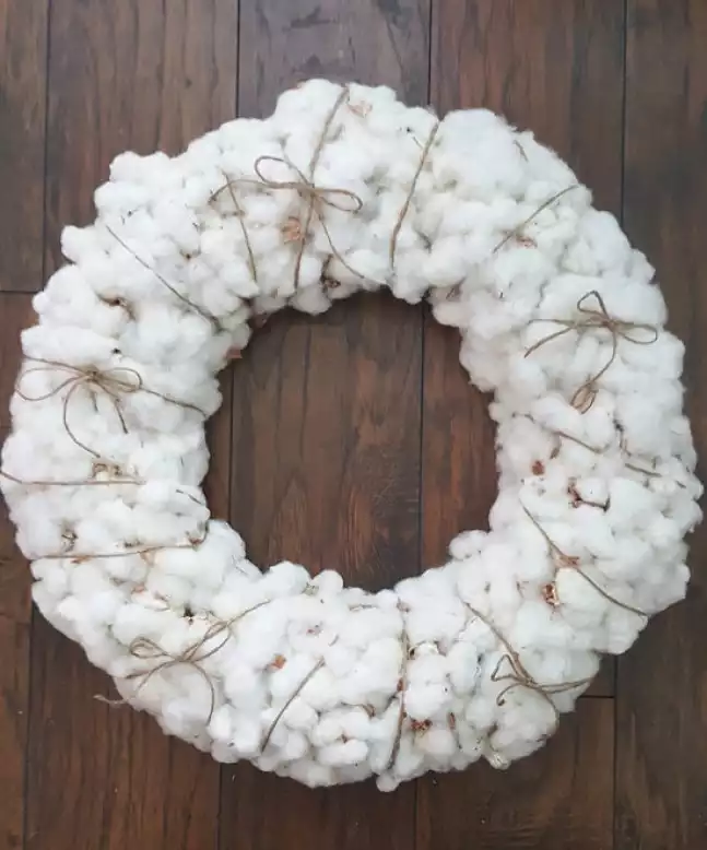 DIY Cotton Wreath