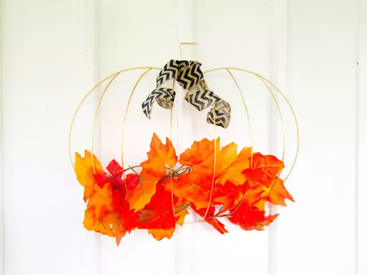 DIY Dollar Tree Pumpkin Wreath