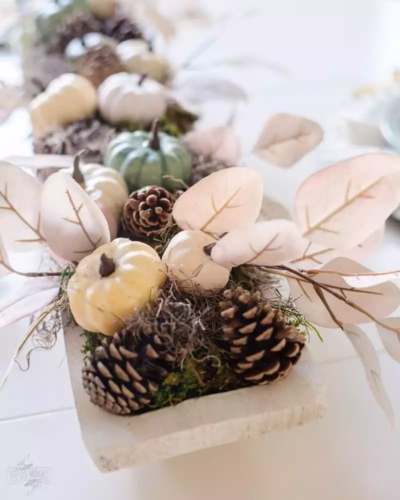 DIY Dough Bowl Fall Centerpiece