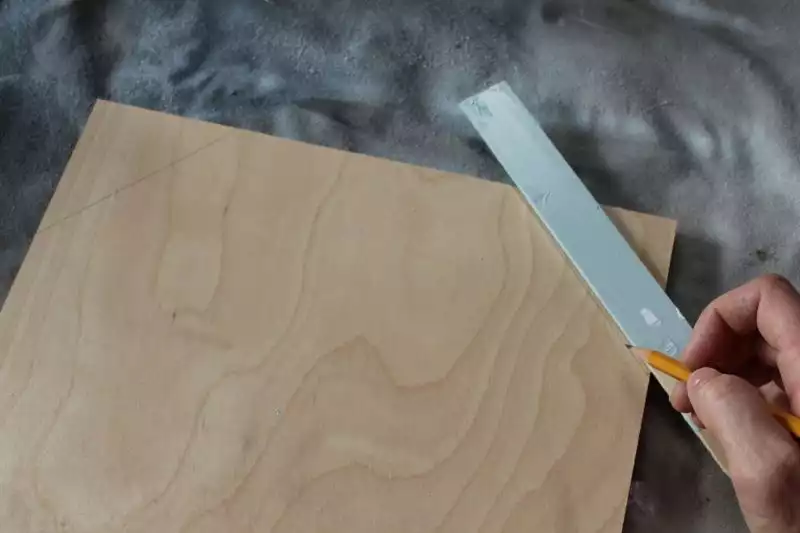 DIY Halloween Chalkboard Tombstone - first step meassure
