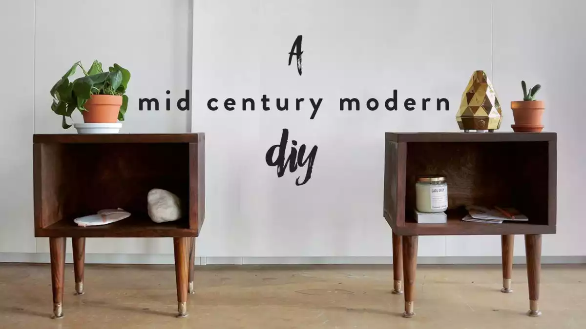 DIY Nighstand Endtable Mid Century Modern Home decor