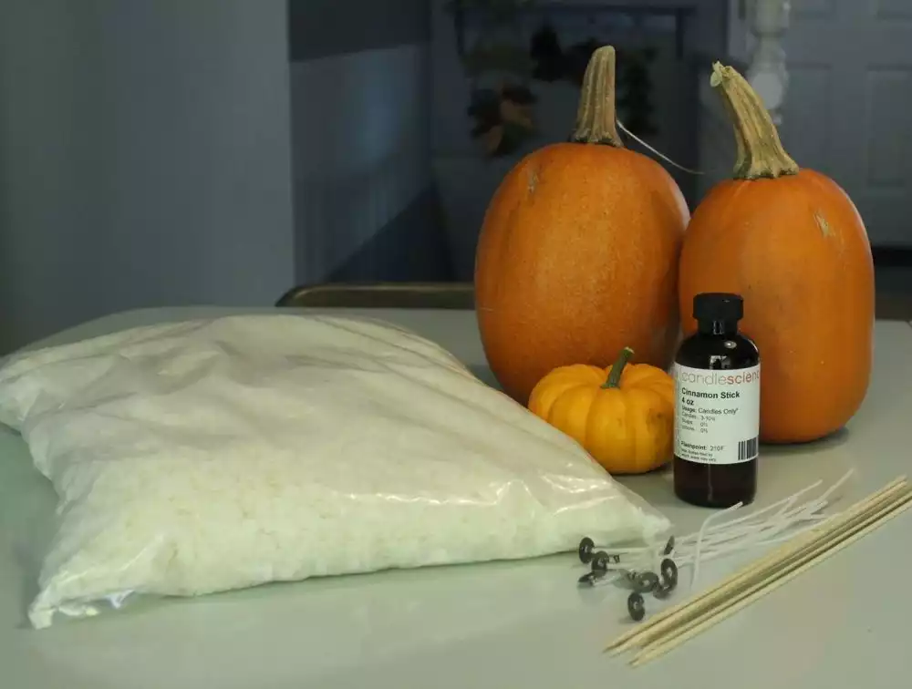 DIY Pumpkin Candles Materials