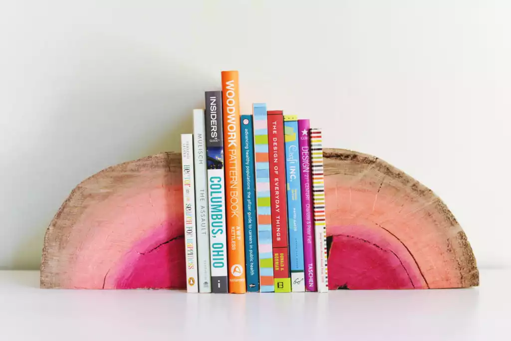 DIY Wooden Half Log Bookends