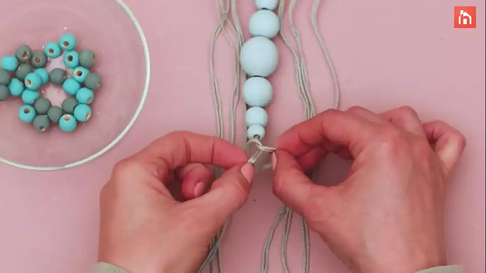 DIY beaded wall hanging 37