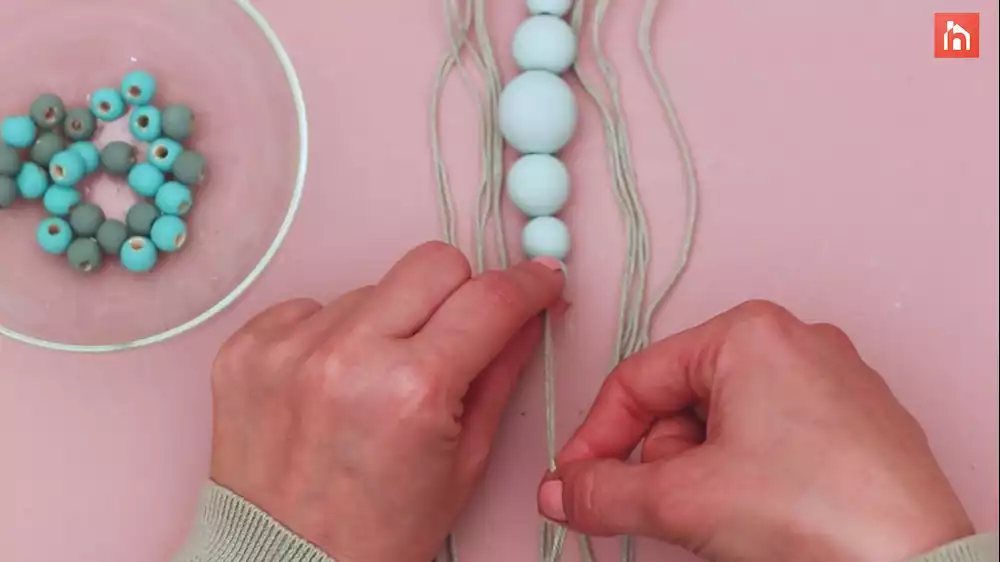 DIY beaded wall hanging 38