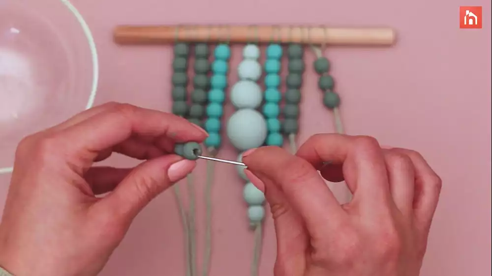 DIY beaded wall hanging 39