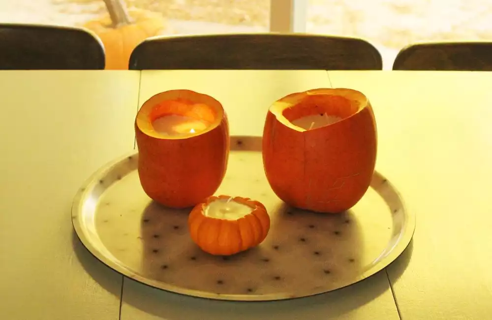 DIY cinnamon pumpkin candles