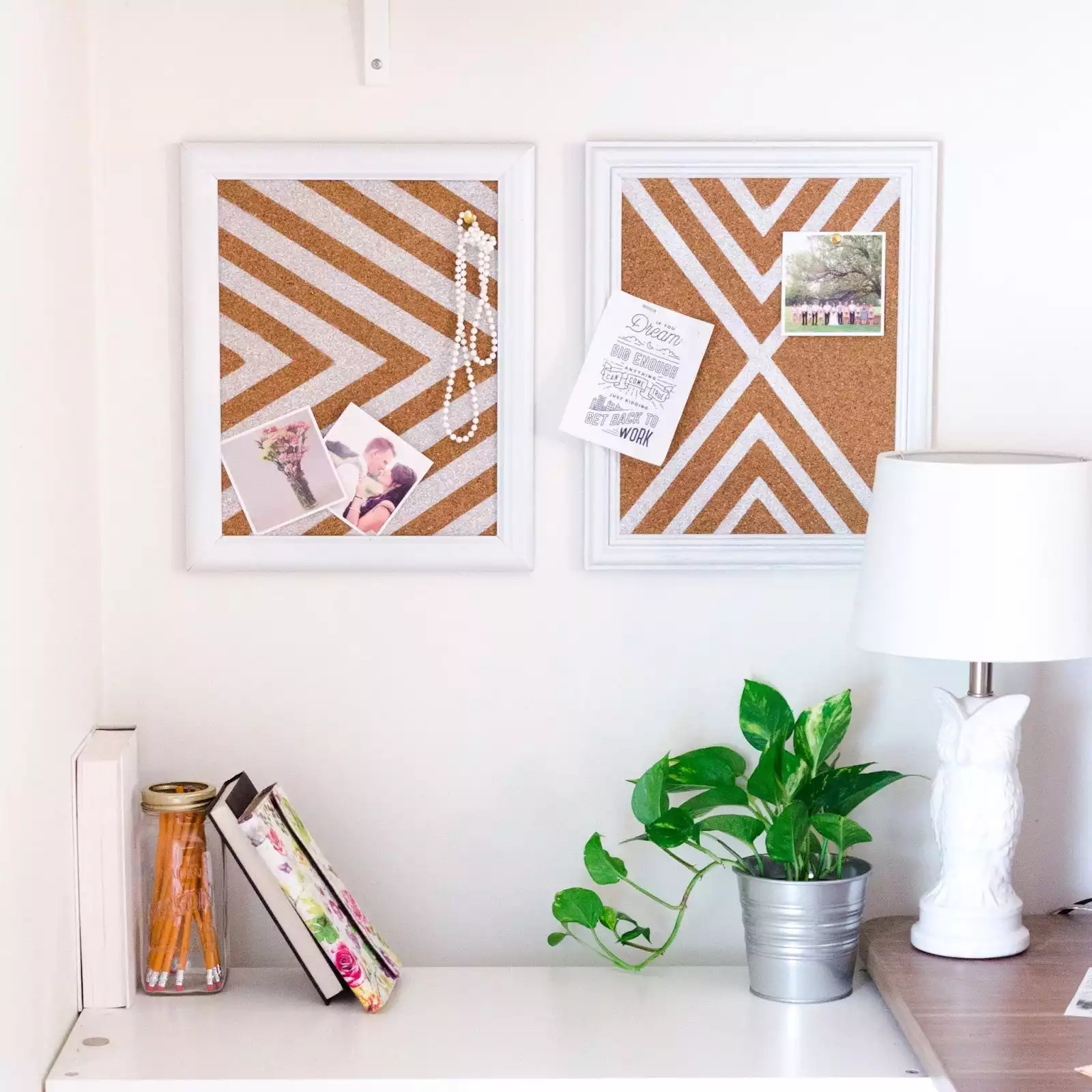 DIY patterned cork boards