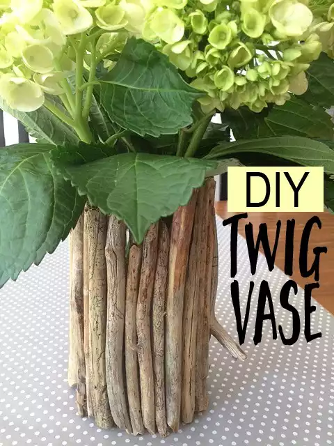 DIY planter twig vase