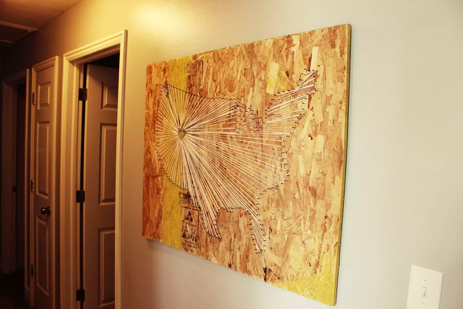DIY wall String Art finished