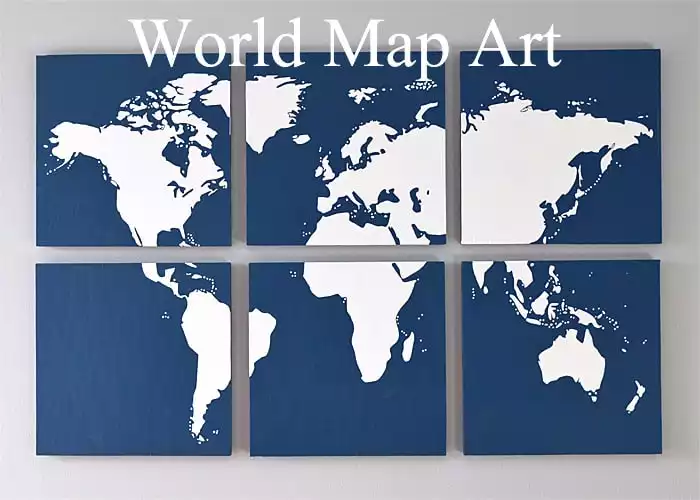 DIY wall art map