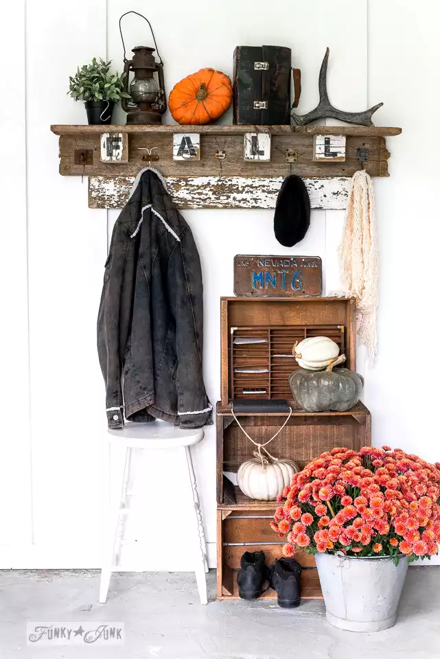 DIY Reclaimed Wood Coat Rack