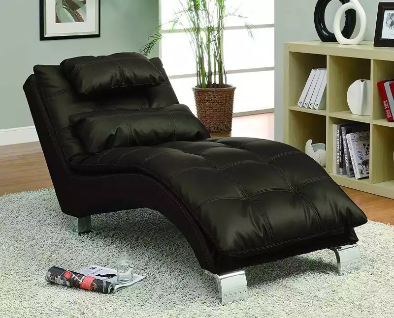 Relax in a Leather Chaise Reading Chair