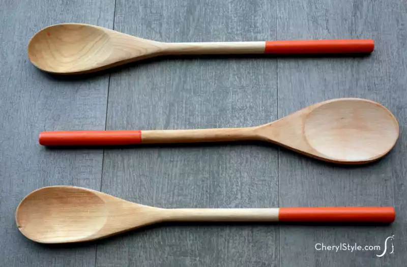 Dipped wooden spoons