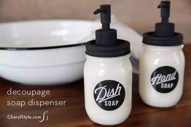 Dish and hand soap dispenser from mason jars