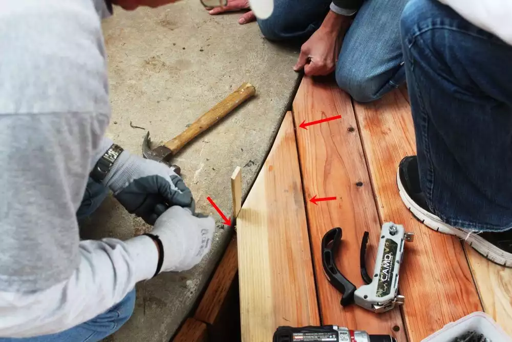How to Install a Curved Deck Floor 34