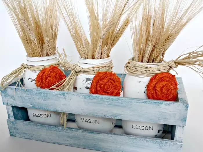 Easy Fall Mason Jar Centerpieces