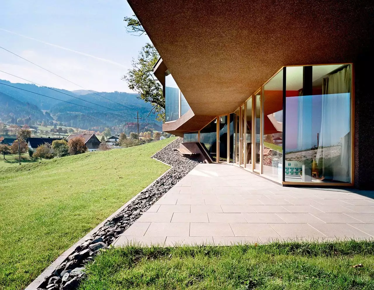 Embedded House with a beautiful Landscape Porch