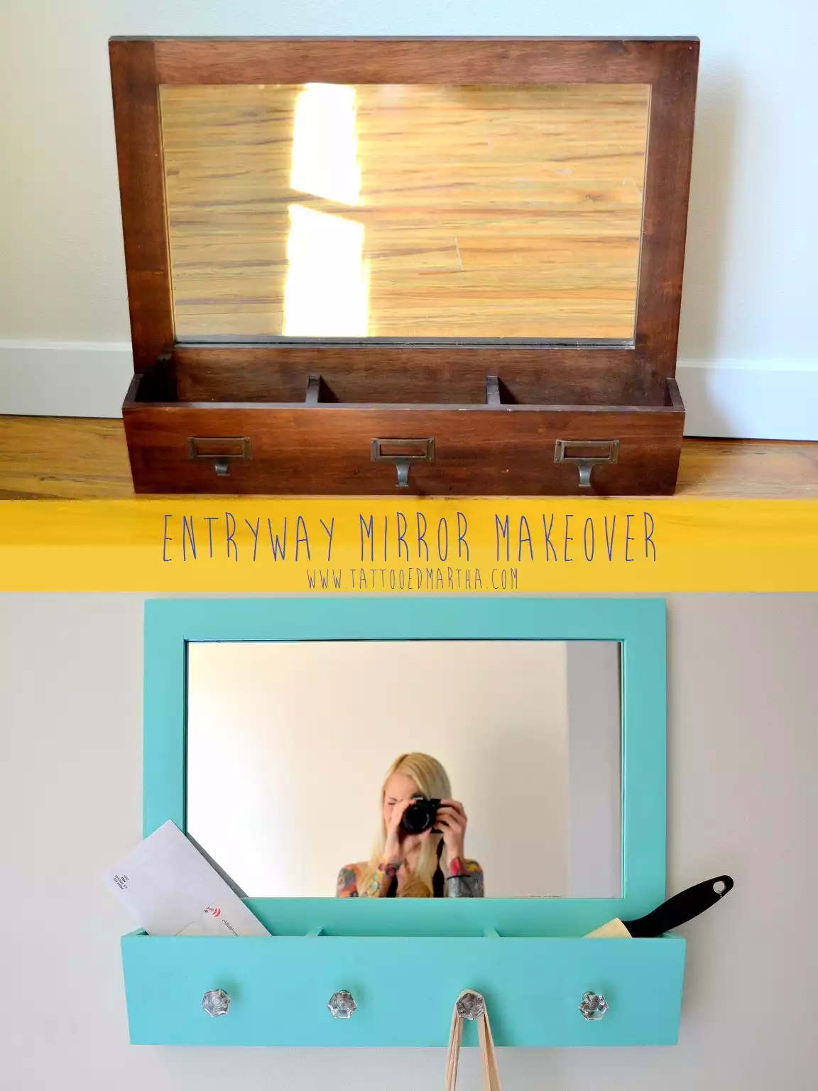 Entryway mirror makeover