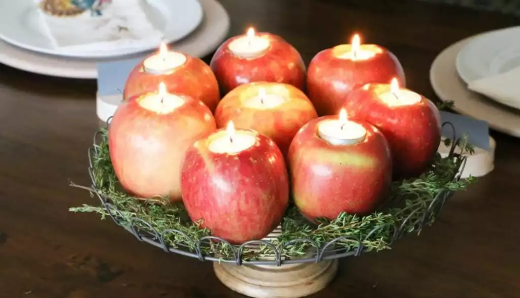Fall Apple Candleholders