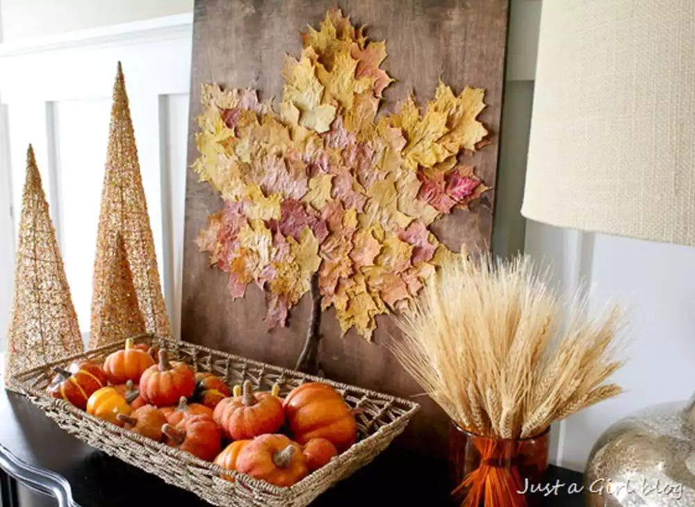 Fall Faux Leaf Collage