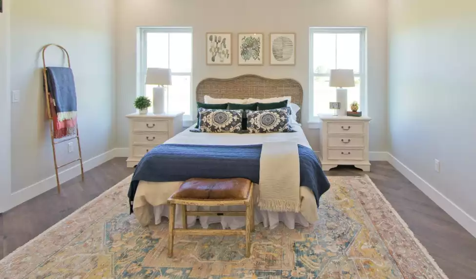 Farmhouse inspired bedroom interior design