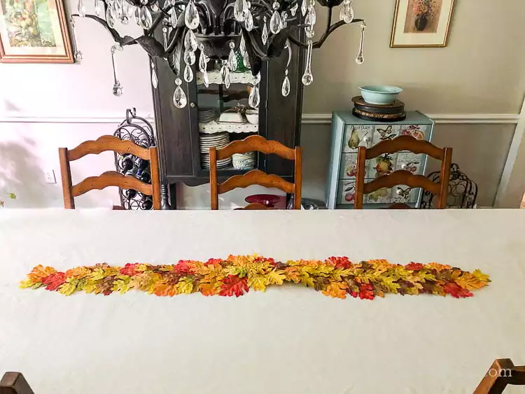 Faux Leaf Fall Table Runner