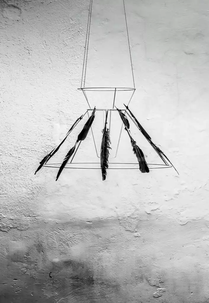 Feather Chandelier for Halloween 706x1024