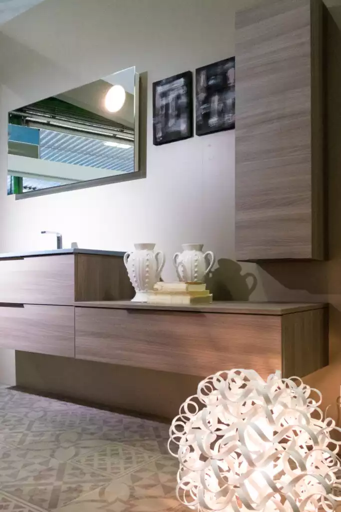 Floating shelves and cabinets 683x1024
