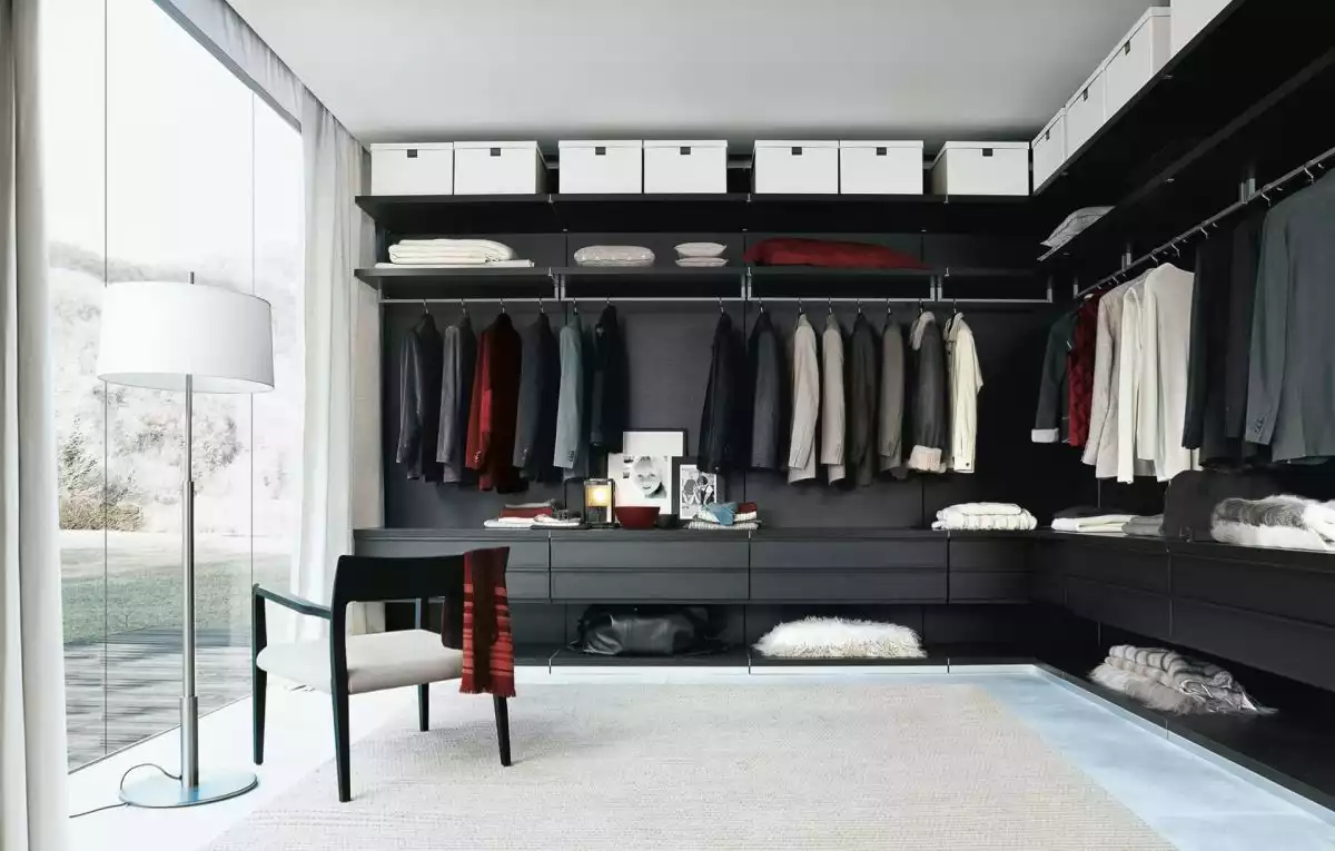 Floor to ceiling windows in your walk-in closet