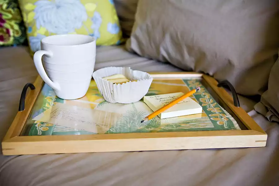 Frame turned into a tray