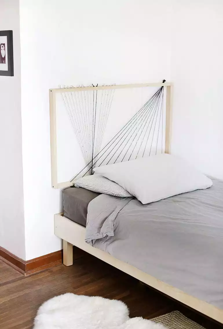 Decorative string art headboard