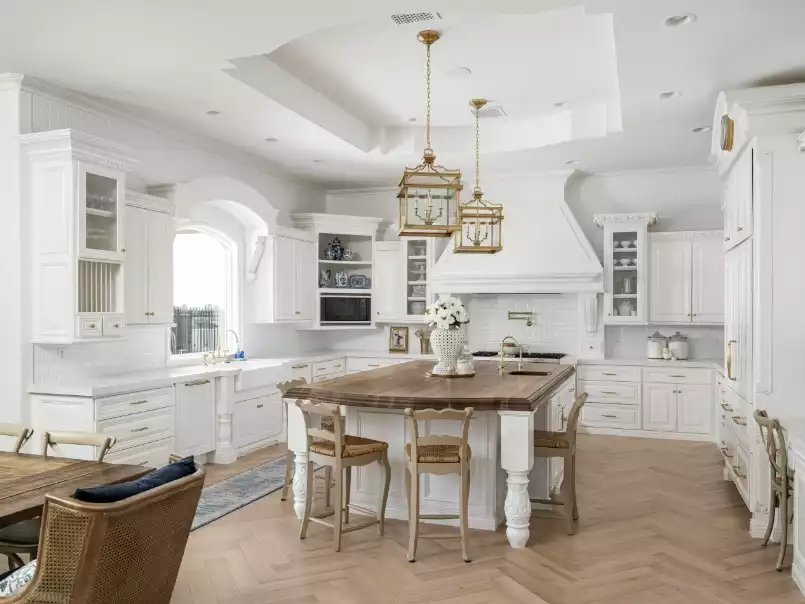 French country kitchen area