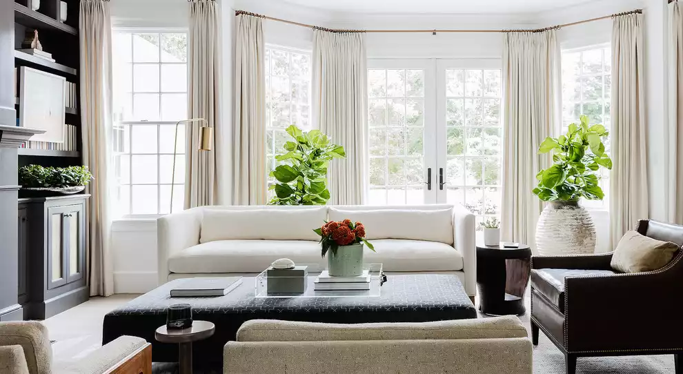 French door curtains that blend