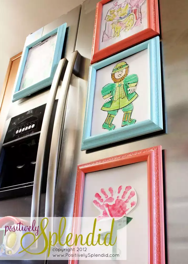 Fridge magnetic colorful frames